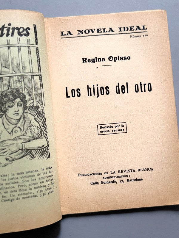 Los hijos del otro, Regina Opisso (La Novela Ideal nº110) - La Revista Blanca, años 20-30