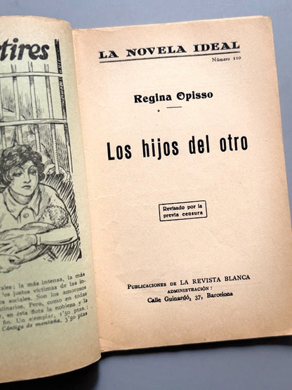 Los hijos del otro, Regina Opisso (La Novela Ideal nº110) - La Revista Blanca, años 20-30