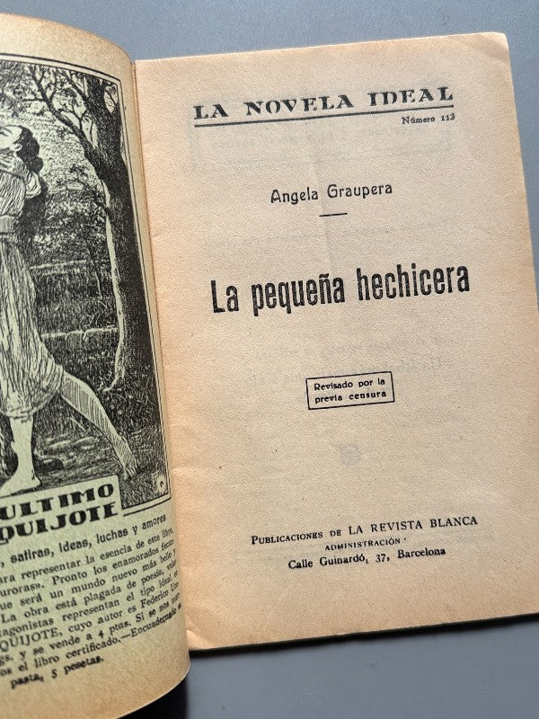 La pequeña hechicera, Ángela Graupera (La Novela Ideal nº113) - La Revista Blanca, años 20-30