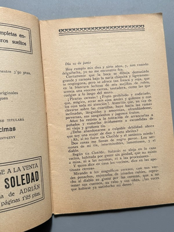 Bajo los cerezos, Ángela Graupera (La Novela Ideal nº161) - La Revista Blanca, años 20-30