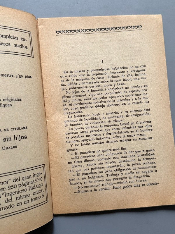 En las garras del hombre, Ángela Graupera (La Novela Ideal nº151) - La Revista Blanca, años 20-30