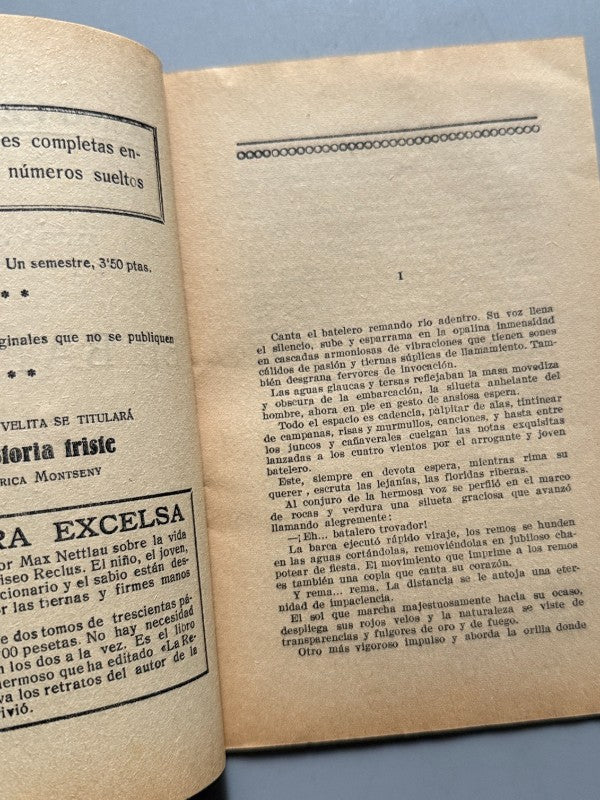 El batelero, Ángela Graupera (La Novela Ideal nº231) - La Revista Blanca, años 20-30