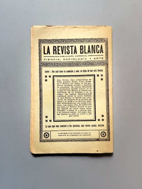 Nuestra señora del Paralelo, Federica Montseny, La Novela Ideal 89 - La Revista Blanca,  años 20-30