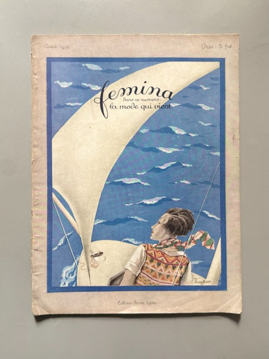 Femina. Revista de moda francesa - Editions Pierre Lafitte, agosto de 1926