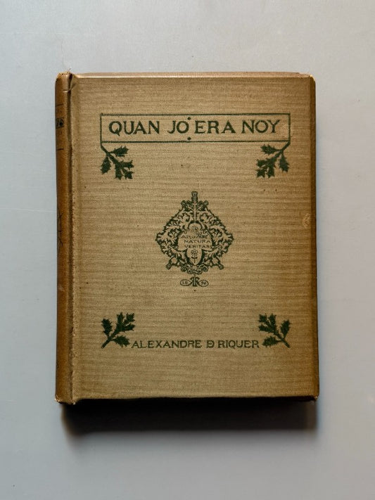 Quan jo era noy, Alexandre de Riquer - L'Avenç, 1897