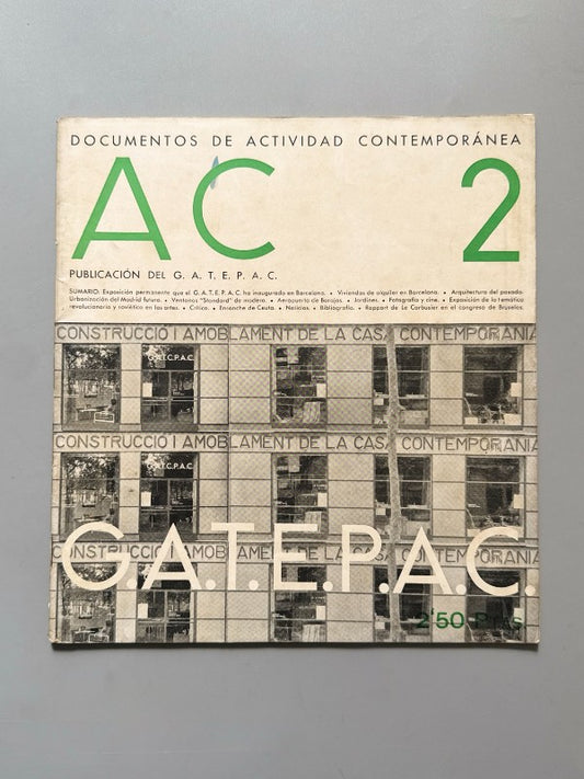 AC 2. Documentos de Actividad Contemporánea. Arquitectura - G.A.T.E.P.A.C., 1931