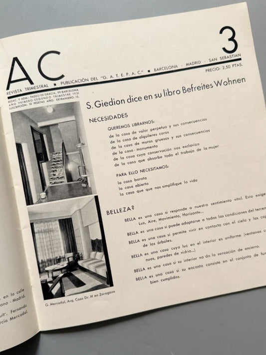 AC 3. Documentos de Actividad Contemporánea. Arquitectura - G.A.T.E.P.A.C., 1931