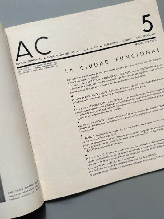 AC 5. Documentos de Actividad Contemporánea. Arquitectura - G.A.T.E.P.A.C., 1932