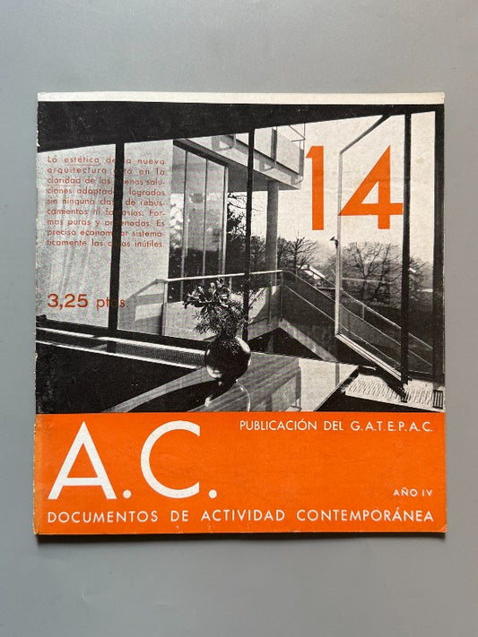 AC 14. Documentos de Actividad Contemporánea. Arquitectura - G.A.T.E.P.A.C., 1934