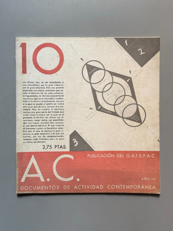 AC 10. Documentos de Actividad Contemporánea. Arquitectura - G.A.T.E.P.A.C., 1933