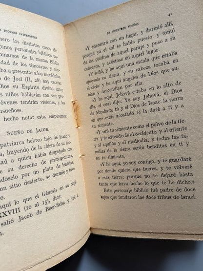 Lo que podemos interpretar de nuestros sueños, Levy Mahin - Bailly Bailliere, ca. 1925