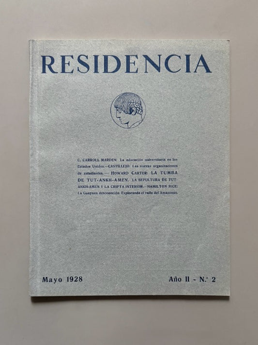Howard Carter, Tutankamón. Revista de la Residencia de Estudiantes. Año II, nº II - mayo de 1928