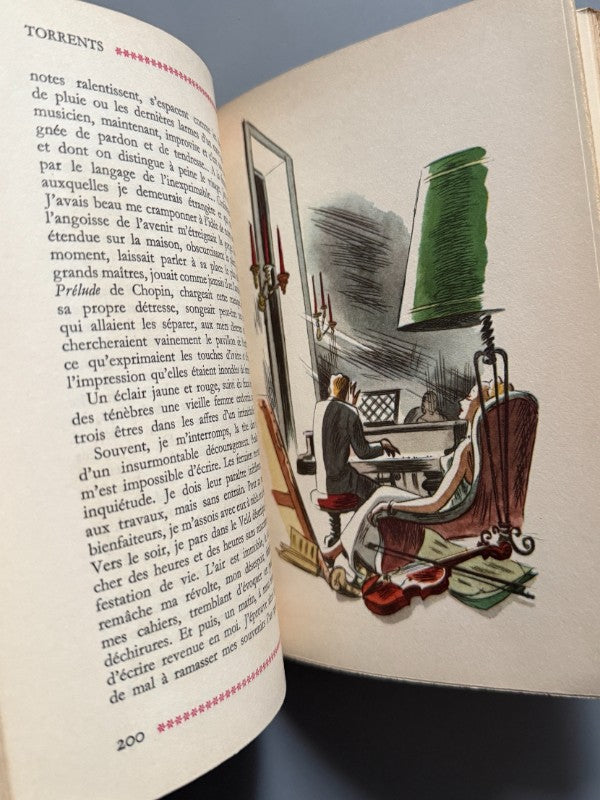 Torrents, Marie-Anne Desmarest. Encuadernación Brugalla - Editions du Pantheon, 1950