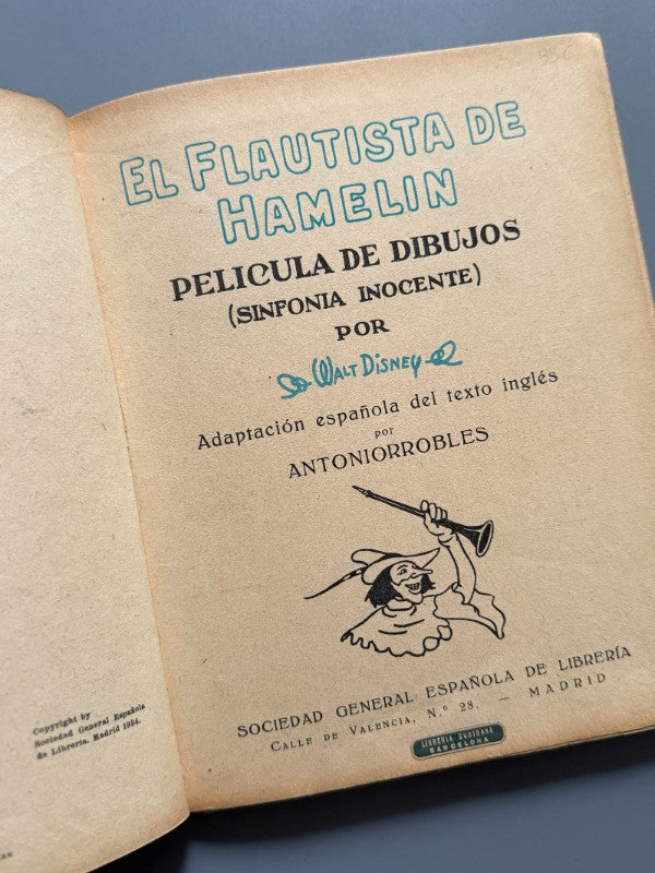 El flautista de Hamelin, Walt Disney - Sociedad General Española de Librería, 1934