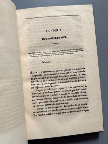 Tratado de las Relaciones Internacionales de España, Facundo Goñi - Madrid, 1848