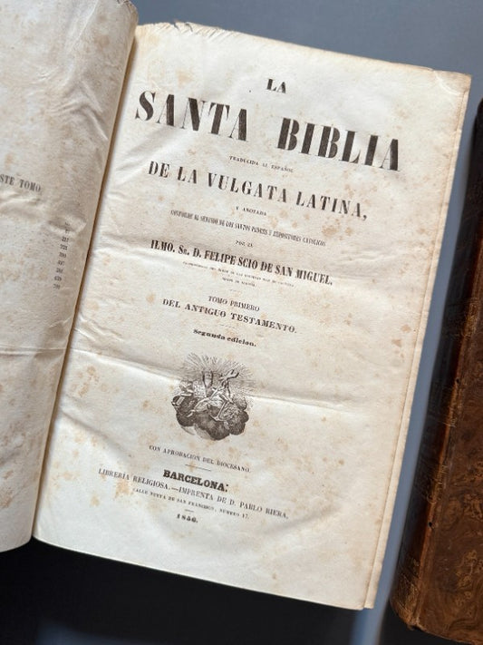 La Santa Biblia, Felipe Scio de San Miguel - Imprenta de D. Pablo Riera, 1856-1857