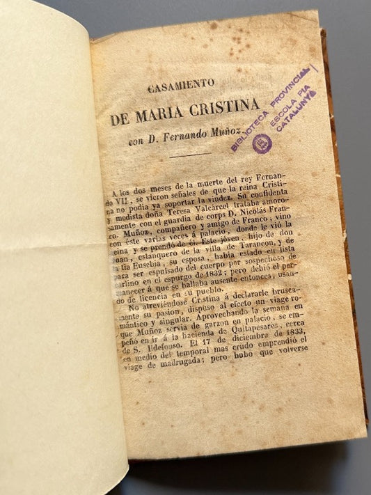 Casamiento de María Cristina con D. Fernando Muñoz - Imprenta del nuevo rezado, 1840
