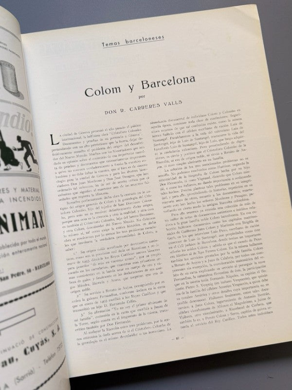 Barcelona 1933, Sociedad de Atracción de Forasteros - 1933