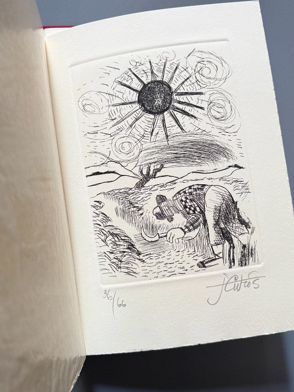 Miscel·lània poètica, Joan Teixidor. Jordi Curós, aguafuertes y gouache original. Nº36 - 1988