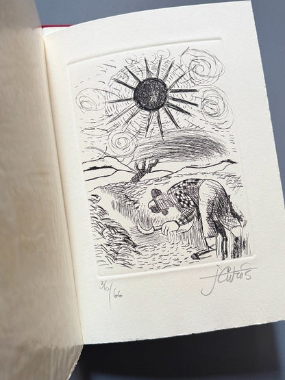 Miscel·lània poètica, Joan Teixidor. Jordi Curós, aguafuertes y gouache original. Nº36 - 1988