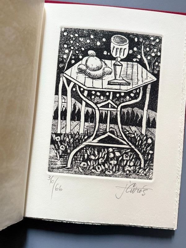 Miscel·lània poètica, Joan Teixidor. Jordi Curós, aguafuertes y gouache original. Nº36 - 1988