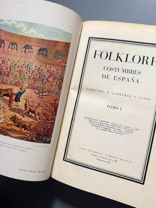 Folklore y costumbres españolas, F. Carreras y Candi - Casa Editorial Alberto Martín, 1931-1933