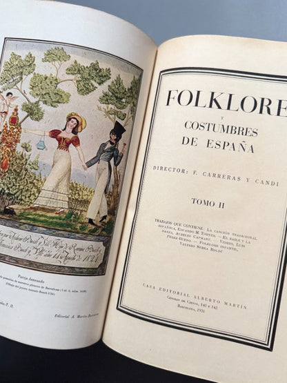 Folklore y costumbres españolas, F. Carreras y Candi - Casa Editorial Alberto Martín, 1931-1933