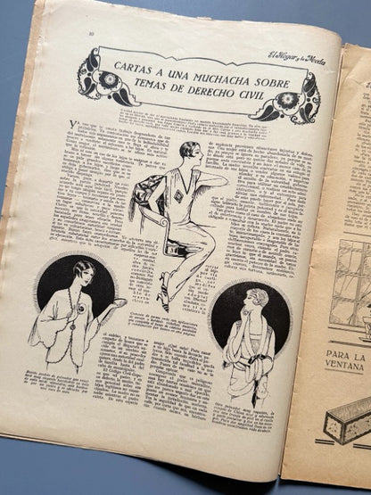 El hogar y la moda, nº740. Diseño portada Martial et Armand - 25 de junio de 1927
