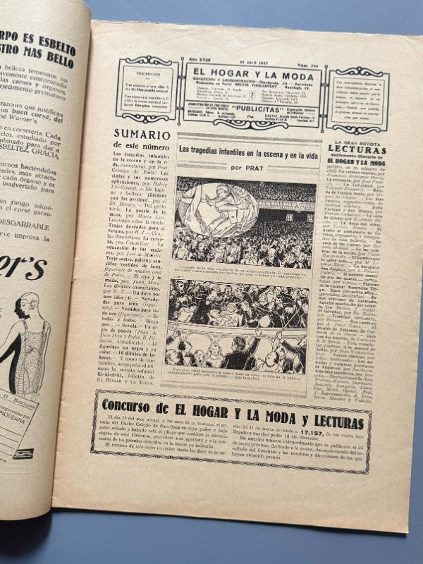 El hogar y la moda, nº734. Artículo de Carmen de Burgos (Colombine) - 25 de abril de 1927