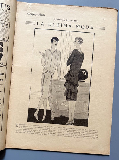 El hogar y la moda, nº753. Diseño portada Jean Patou - 5 de noviembre de 1927