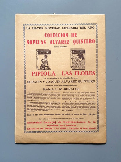 El hogar y la moda, nº733. Diseño portada Lucien Lelong. Especial bodas - 15 de abril de 1927