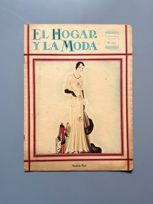 El hogar y la moda, nº862. Diseño portada Yteb. Especial bodas - 5 de diciembre de 1930