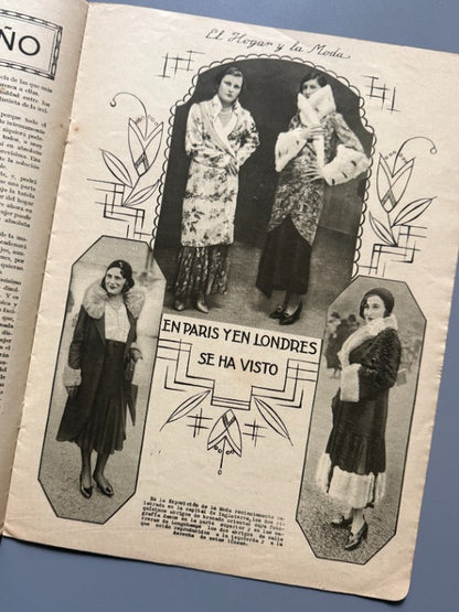 El hogar y la moda, nº862. Diseño portada Yteb. Especial bodas - 5 de diciembre de 1930