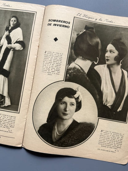 El hogar y la moda, nº862. Diseño portada Yteb. Especial bodas - 5 de diciembre de 1930