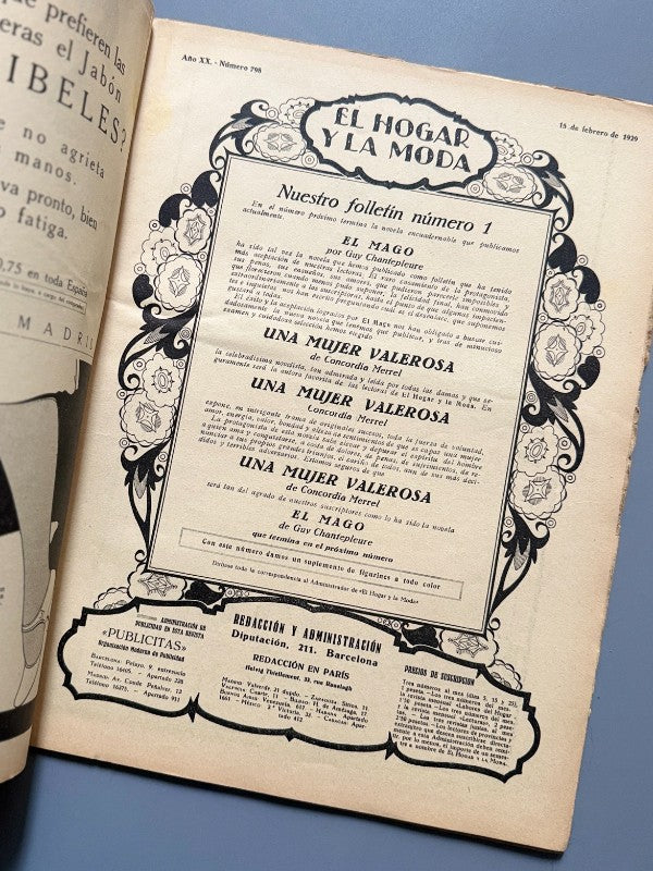 El hogar y la moda, nº798 - 15 de febrero de 1929