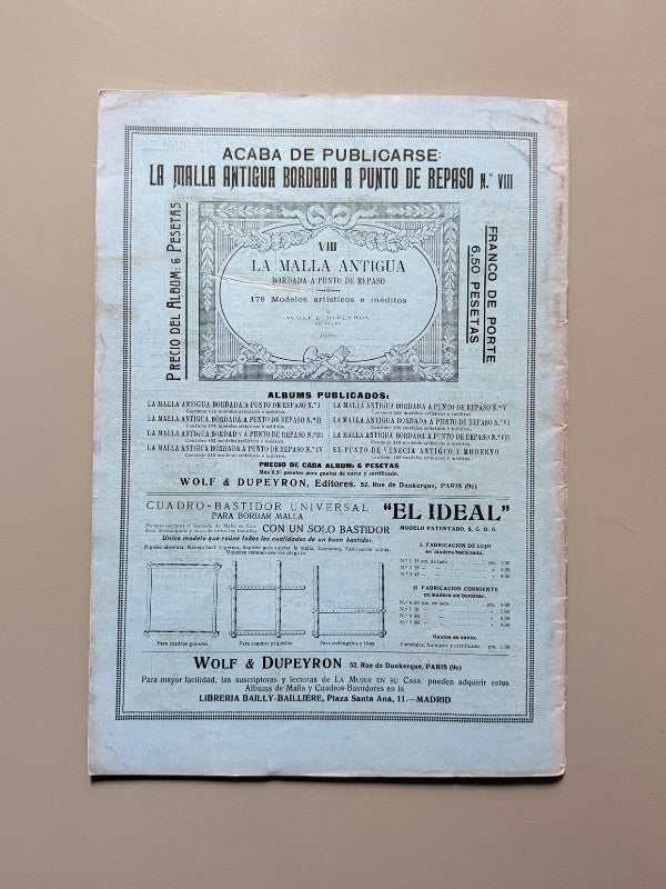 La mujer en su casa. Año XXIII, nº271 - Casa Editorial Bailly-Bailliere, julio 1924