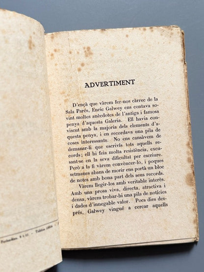 El que he vist a Can Parés, Enric Galwey - Sala Parés, 1934