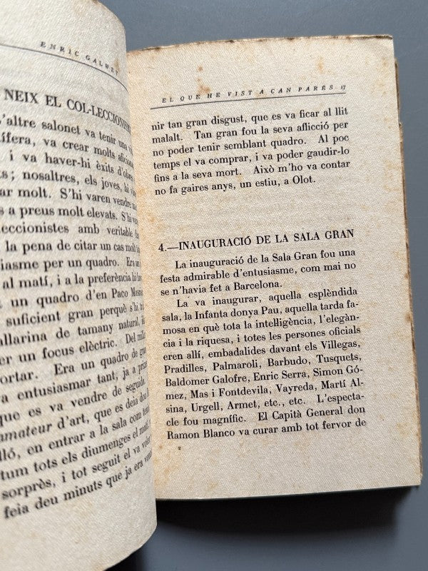 El que he vist a Can Parés, Enric Galwey - Sala Parés, 1934