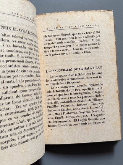 El que he vist a Can Parés, Enric Galwey - Sala Parés, 1934