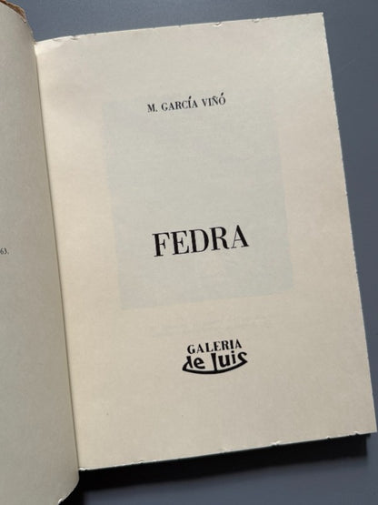 Fedra, M. García Viñó, Grabado de Dimitri Papagueorguiu - Galería de Luis, ca. 1970