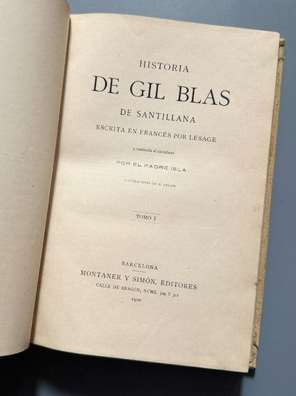 Gil Blas de Santillana, Lesage - Montaner y Simón, 1900