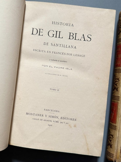 Gil Blas de Santillana, Lesage - Montaner y Simón, 1900