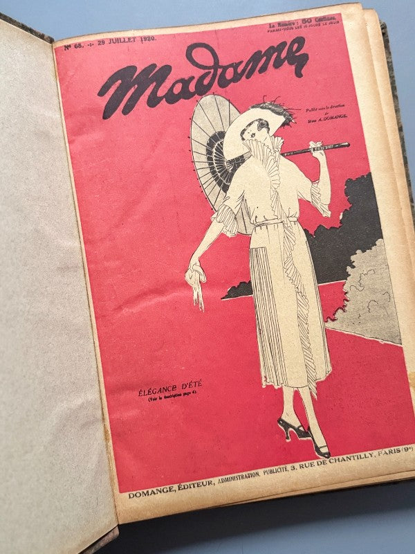 Revista de moda francesa Madame, 27 números - Domange Éditeur, 1920-1926