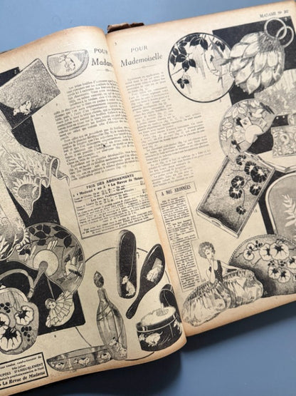 Revista de moda francesa Madame, 27 números - Domange Éditeur, 1920-1926
