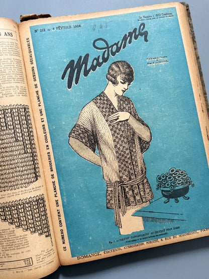 Revista de moda francesa Madame, 27 números - Domange Éditeur, 1920-1926