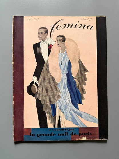 Femina. Revista de moda francesa - Editions Pierre Lafitte, junio de 1928