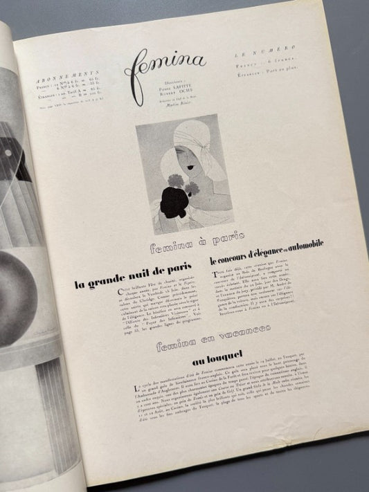 Femina. Revista de moda francesa - Editions Pierre Lafitte, junio de 1928