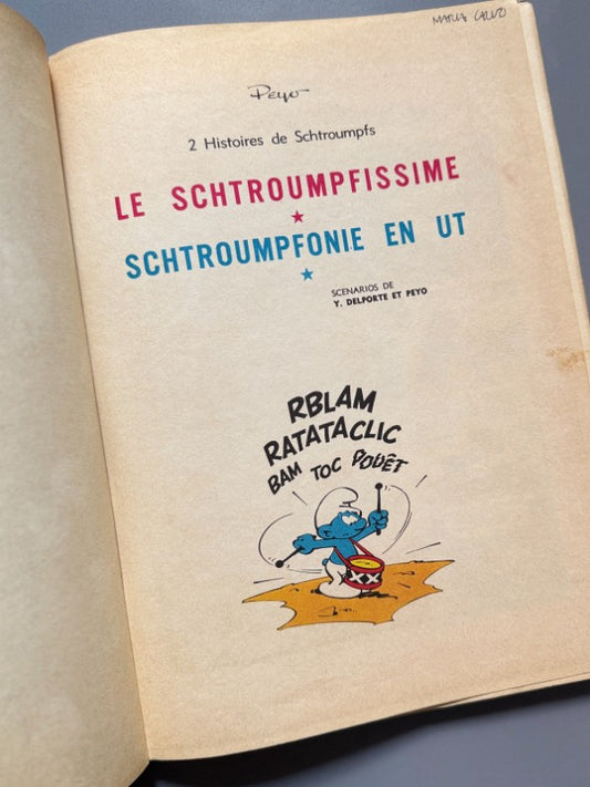 Le Schtroumpfissime y Schtroumpfonie en ut. Los Pitufos (1ª edición) - Dupuis, 1965