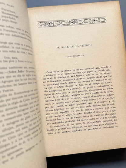 Apéndice a mis últimas tradiciones peruanas, Ricardo Palma - Casa Editorial Maucci, ca. 1910