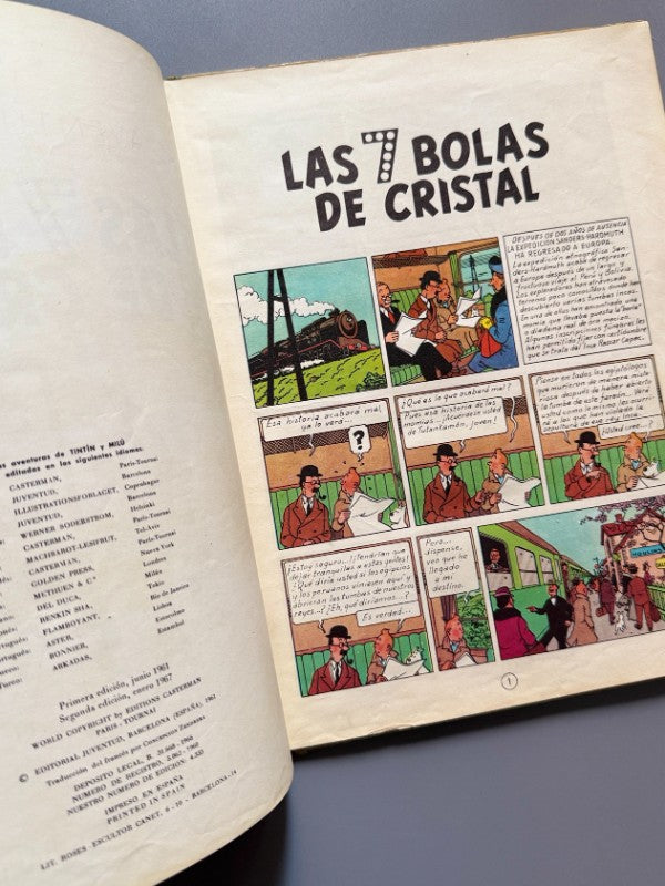 Tintín las 7 bolas de cristal (2ª ed.), Hergé - Juventud, 1967